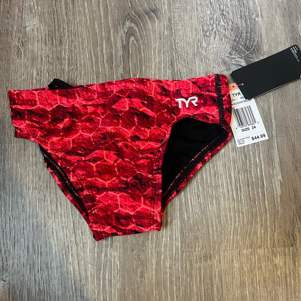 TYR Black and Red Swim Bottoms